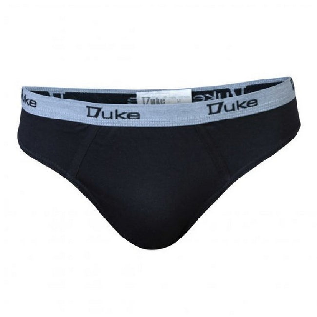 Black-Grey-Navy - Close up - Duke Mens D555 London Kingsize Briefs (Pack of 3)
