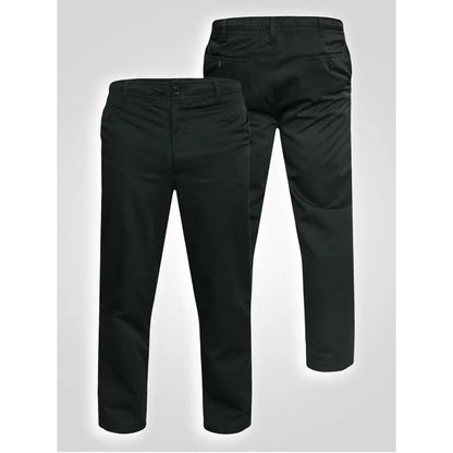 Black - Side - Duke Mens D555 Basilio Elasticated Waist Rugby Trousers