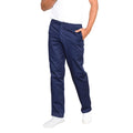 Navy - Side - Duke Mens D555 Basilio Elasticated Waist Rugby Trousers