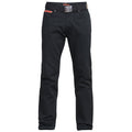 Black - Side - D555 London Mens Mario Bedford Cord Trousers With Belt