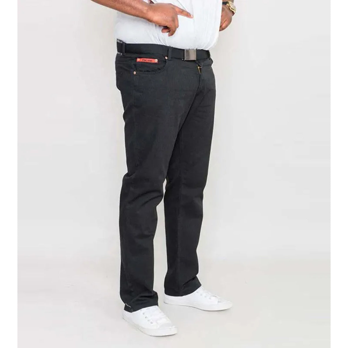 Black - Pack Shot - Duke Mens D555 London Mario Bedford Cord Trousers