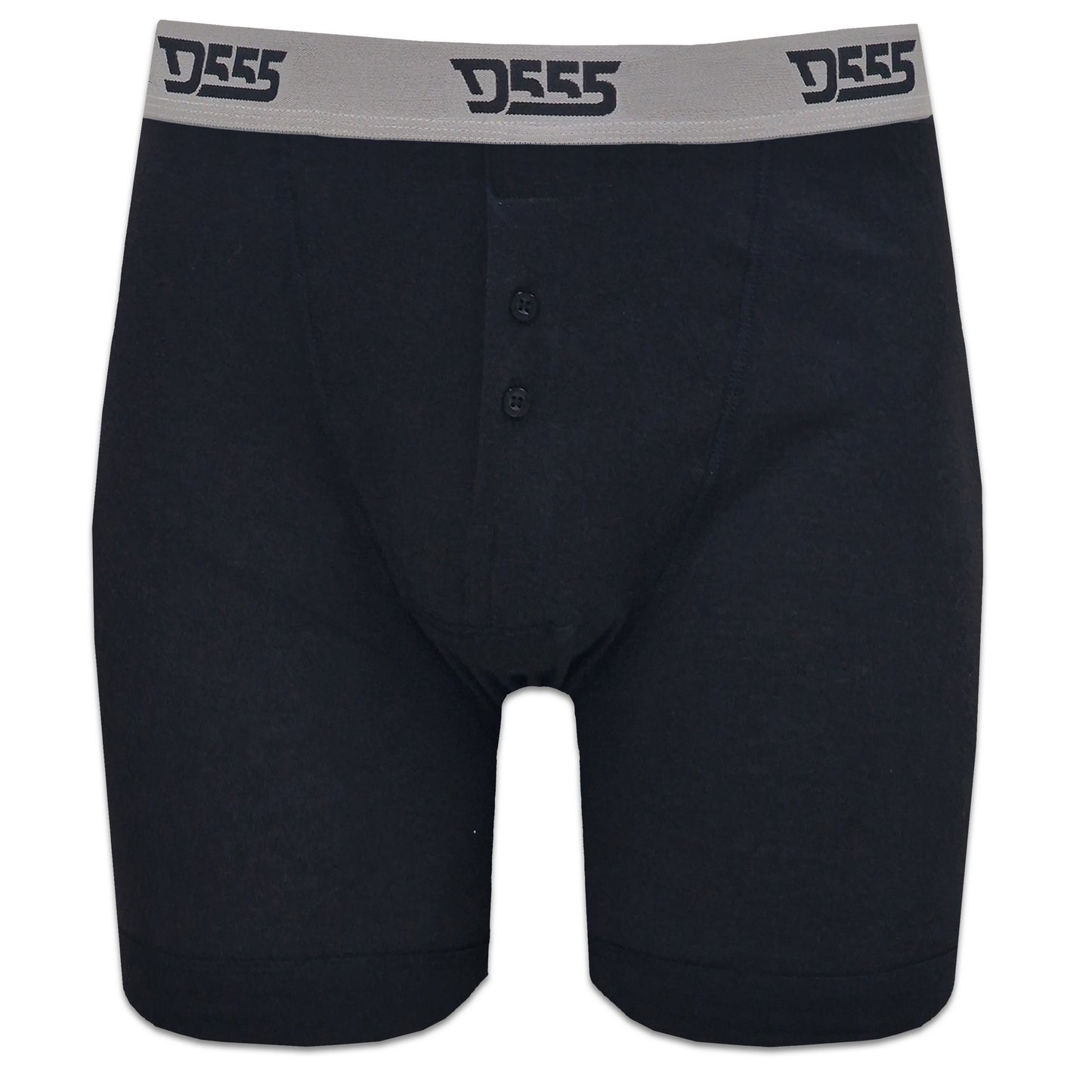 Black-White-Grey - Lifestyle - Duke Mens D555 London Driver Cotton Boxer Shorts (Pack Of 3)