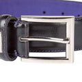 Black-Purple - Back - Duke Mens Rodger D555 Square Buckle Belt