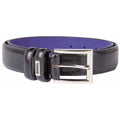 Black-Purple - Front - Duke Mens Rodger D555 Square Buckle Belt