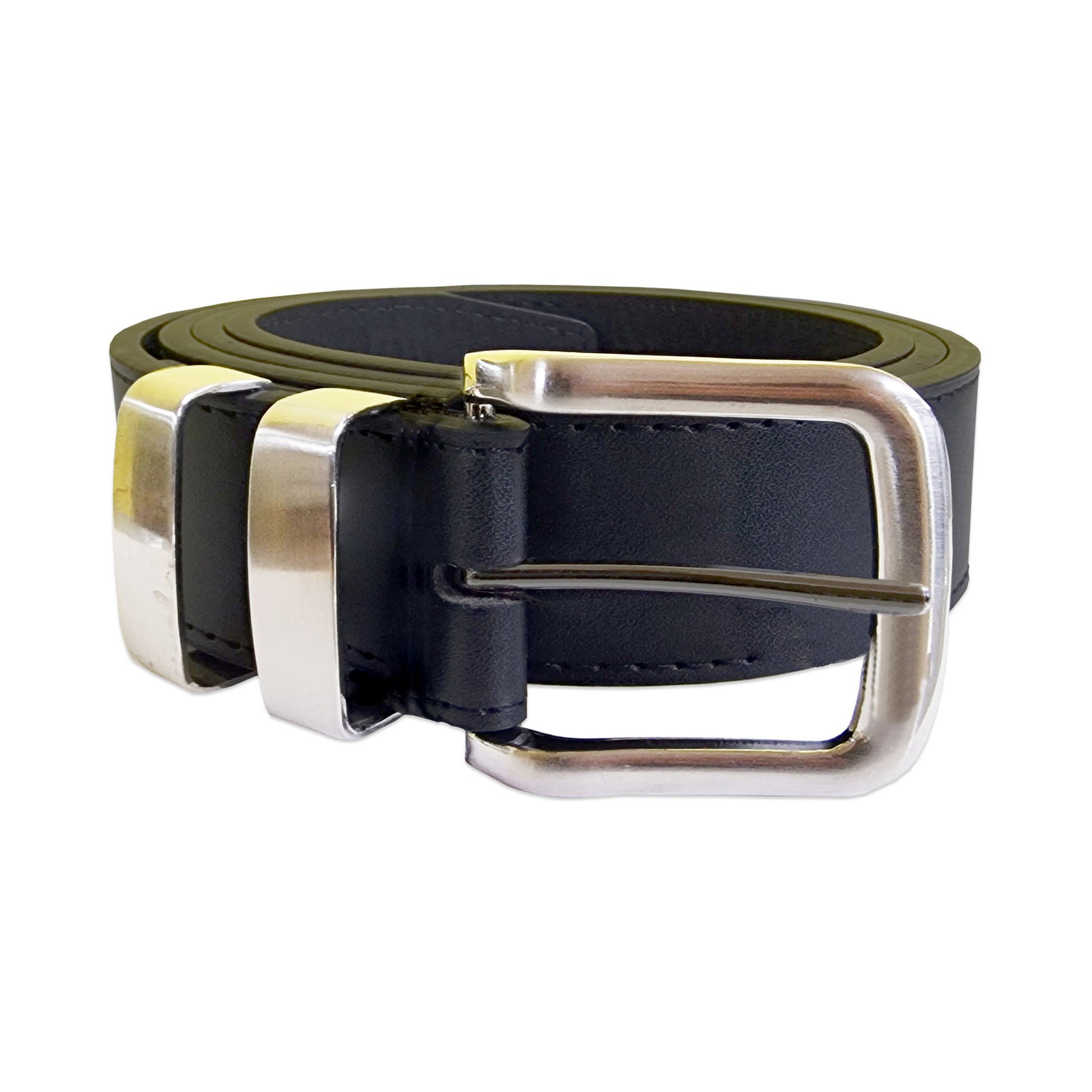 Black - Front - Duke D555 Noah Loop Waist Belt