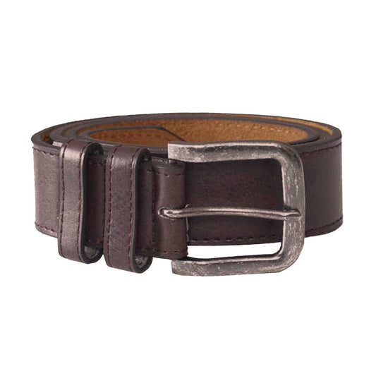 Brown - Front - Duke Mens D555 Archie Antique Look Bonded Leather Buckle Waist Belt