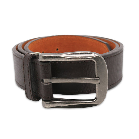 Brown - Front - Duke Mens D555 Harrison Bonded Leather Waist Belt