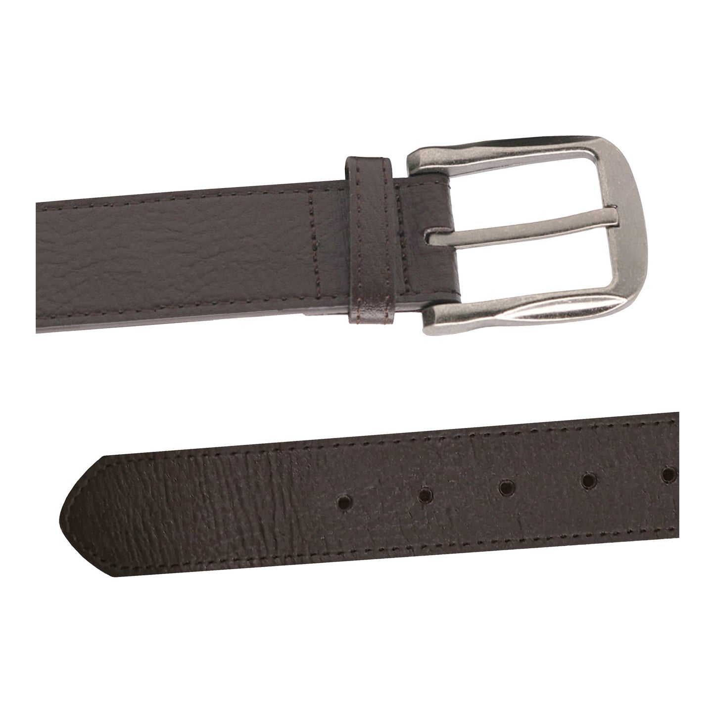 Brown - Side - Duke Mens D555 Harrison Bonded Leather Waist Belt