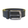 Black - Back - D555 Mens Samuel Large Buckle Leather Belt