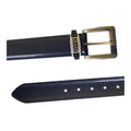 Black - Side - Duke Mens D555 Kenny Bonded Leather Buckle Waist Belt