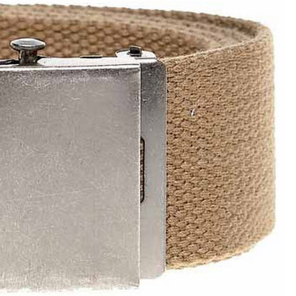 Khaki - Back - Duke Mens D555 Edward Webbing Waist Belt