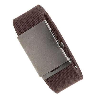 Brown - Front - Duke Mens D555 Edward Webbing Waist Belt