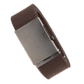 Charcoal - Back - D555 Mens Kingsize Edward Plain Webbing Belt