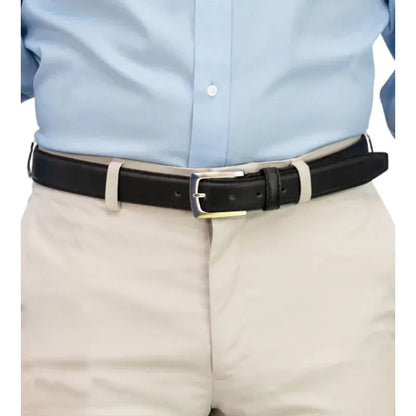 Black - Lifestyle - Duke Mens D555 Joseph Bonded Leather Metal Tip Waist Belt