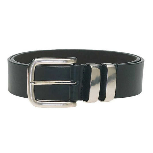 Black - Front - Duke D555 Noah Bonded Leather Waist Belt