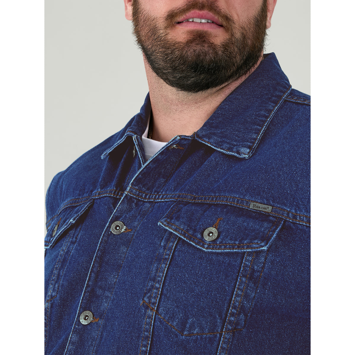 Stonewash - Lifestyle - Duke Mens D555 London Trucker Western Denim Kingsize Jacket