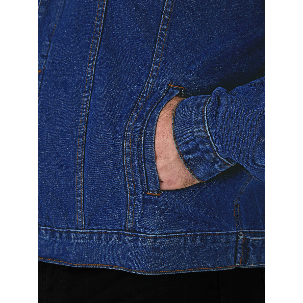 Stonewash - Pack Shot - Duke Mens D555 London Trucker Western Denim Kingsize Jacket