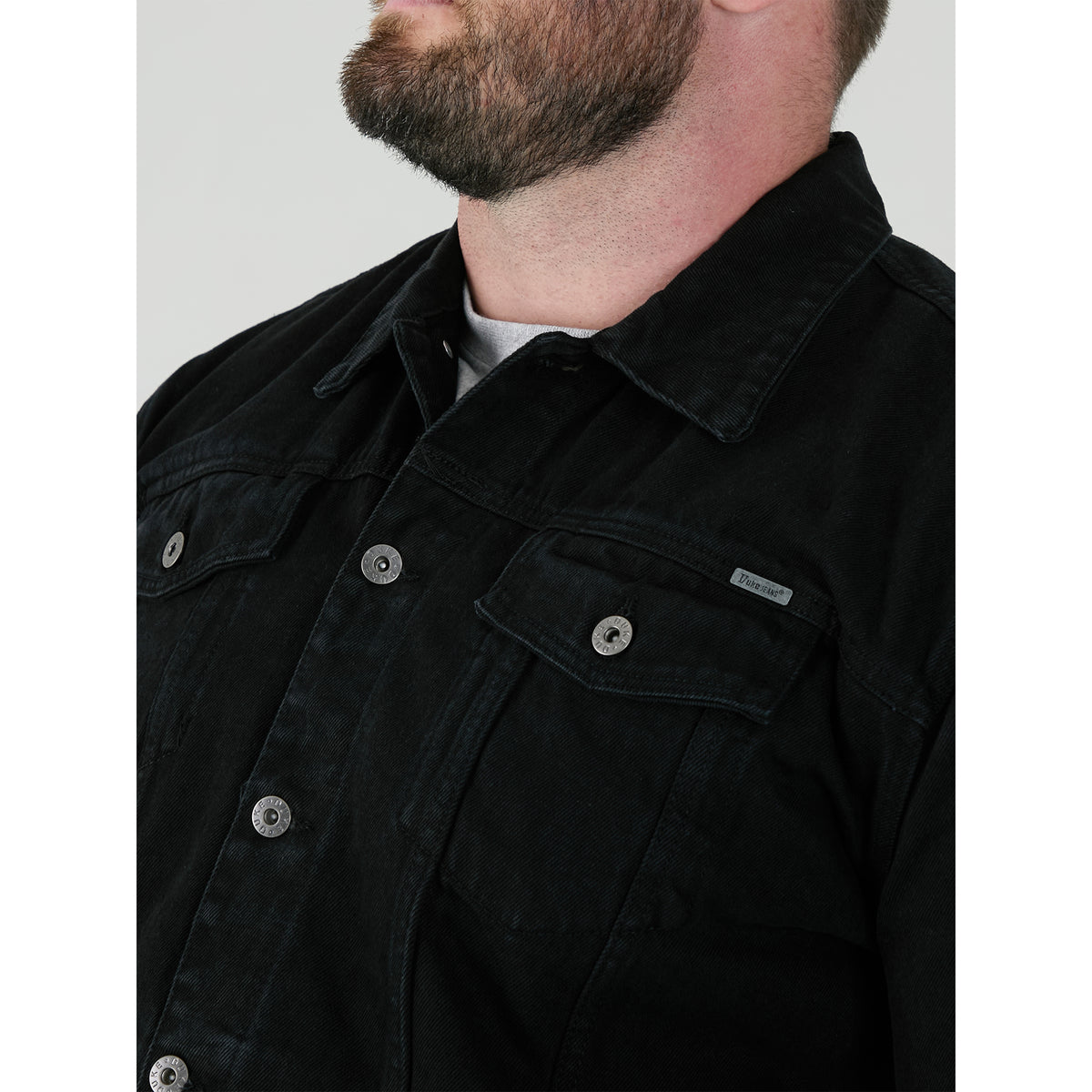 Black - Lifestyle - Duke Mens D555 London Trucker Western Denim Kingsize Jacket