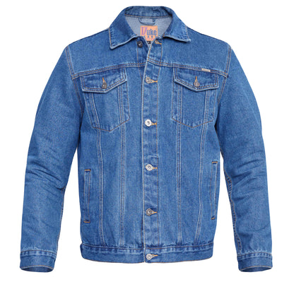 Stonewash - Front - Duke Mens D555 London Trucker Western Denim Kingsize Jacket
