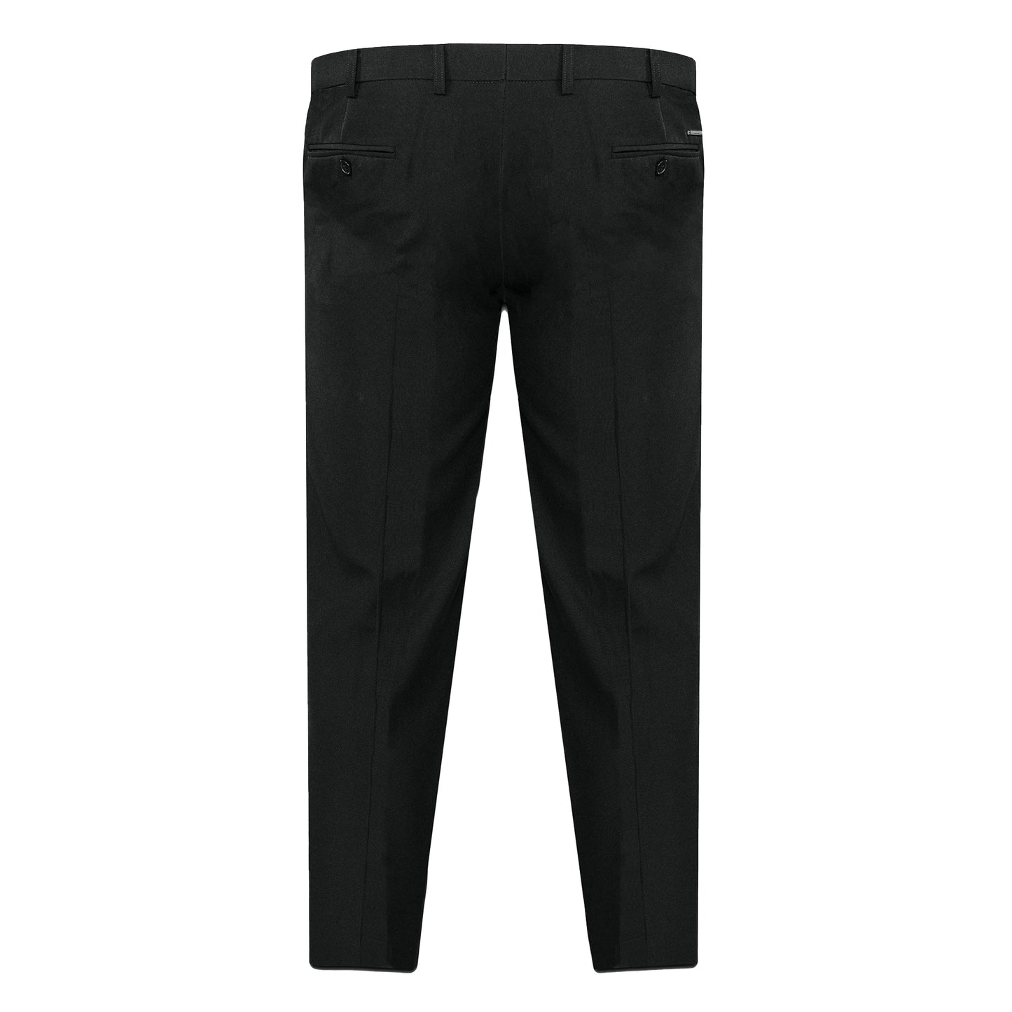 Black - Back - Duke Mens D555 Max Adjustable Waist Kingsize Trousers