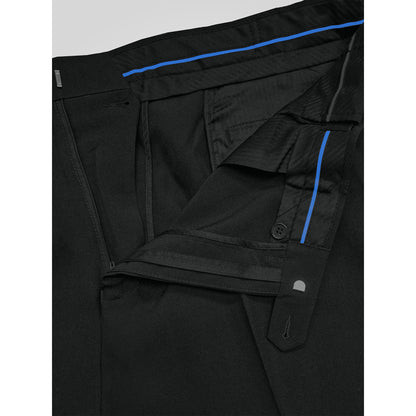 Black - Side - Duke Mens D555 Max Adjustable Waist Kingsize Trousers