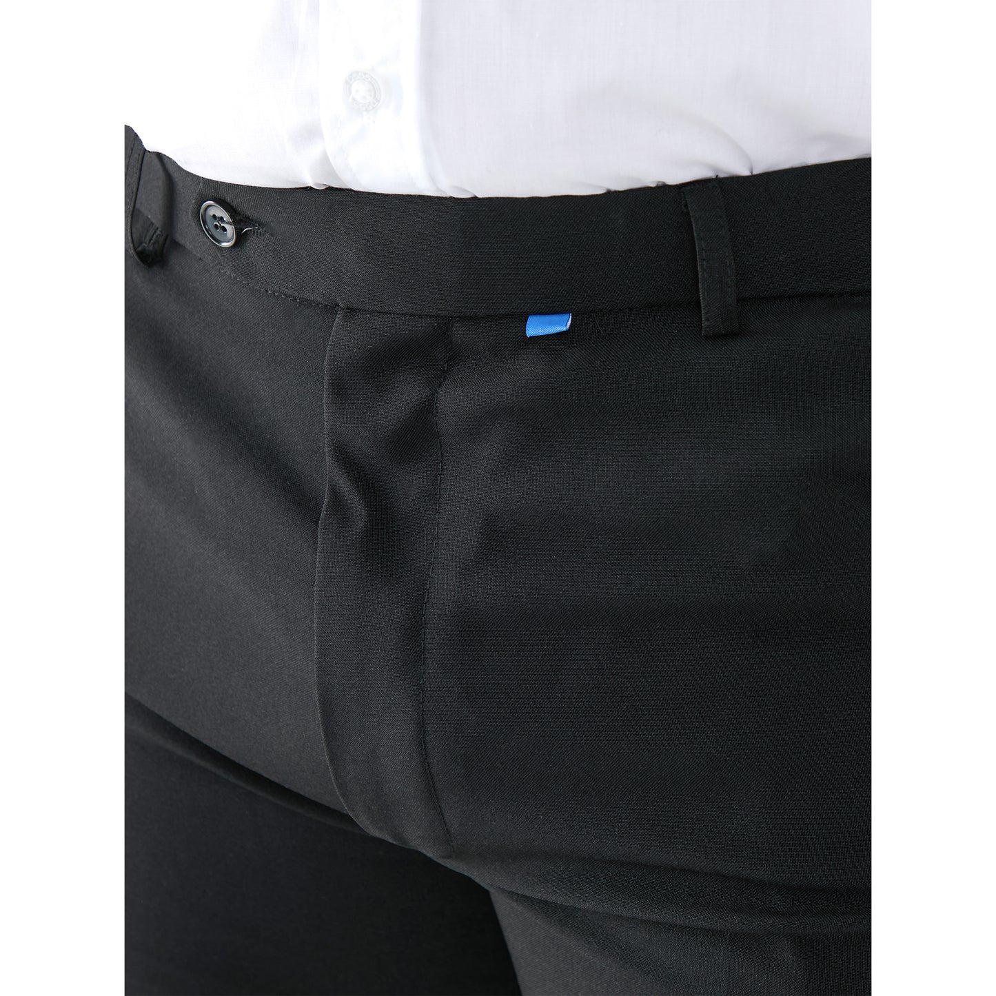 Black - Pack Shot - Duke Mens D555 Max Adjustable Waist Kingsize Trousers