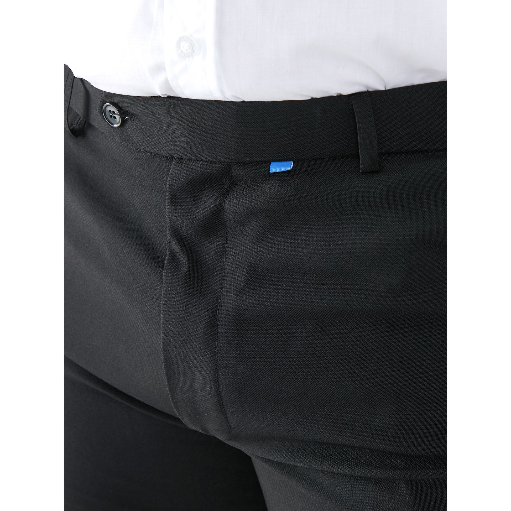 Black - Pack Shot - Duke Mens D555 Max Adjustable Waist Kingsize Trousers