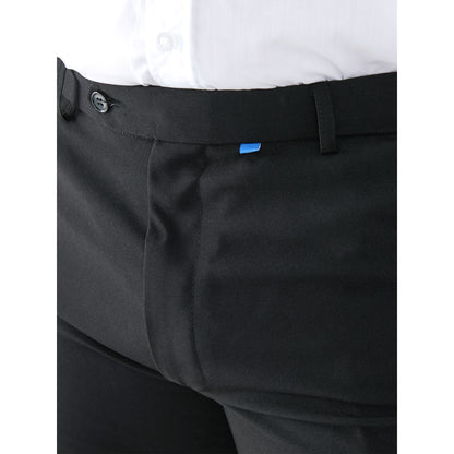 Black - Pack Shot - Duke Mens D555 Max Adjustable Waist Kingsize Trousers