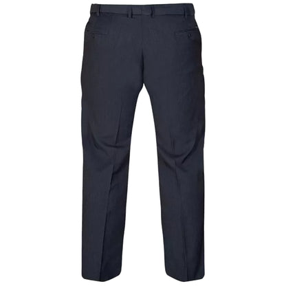 Navy - Back - Duke Mens D555 Supreme Stretch Kingsize Trousers