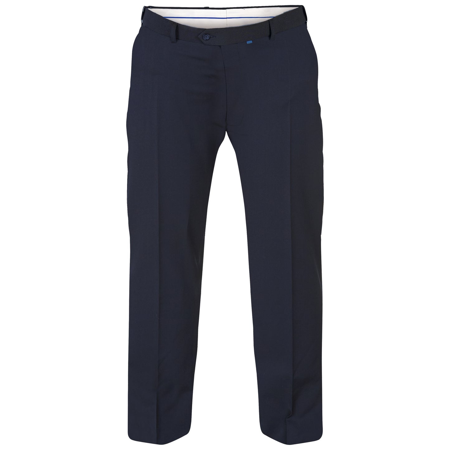 Navy - Front - Duke Mens D555 Supreme Stretch Kingsize Trousers