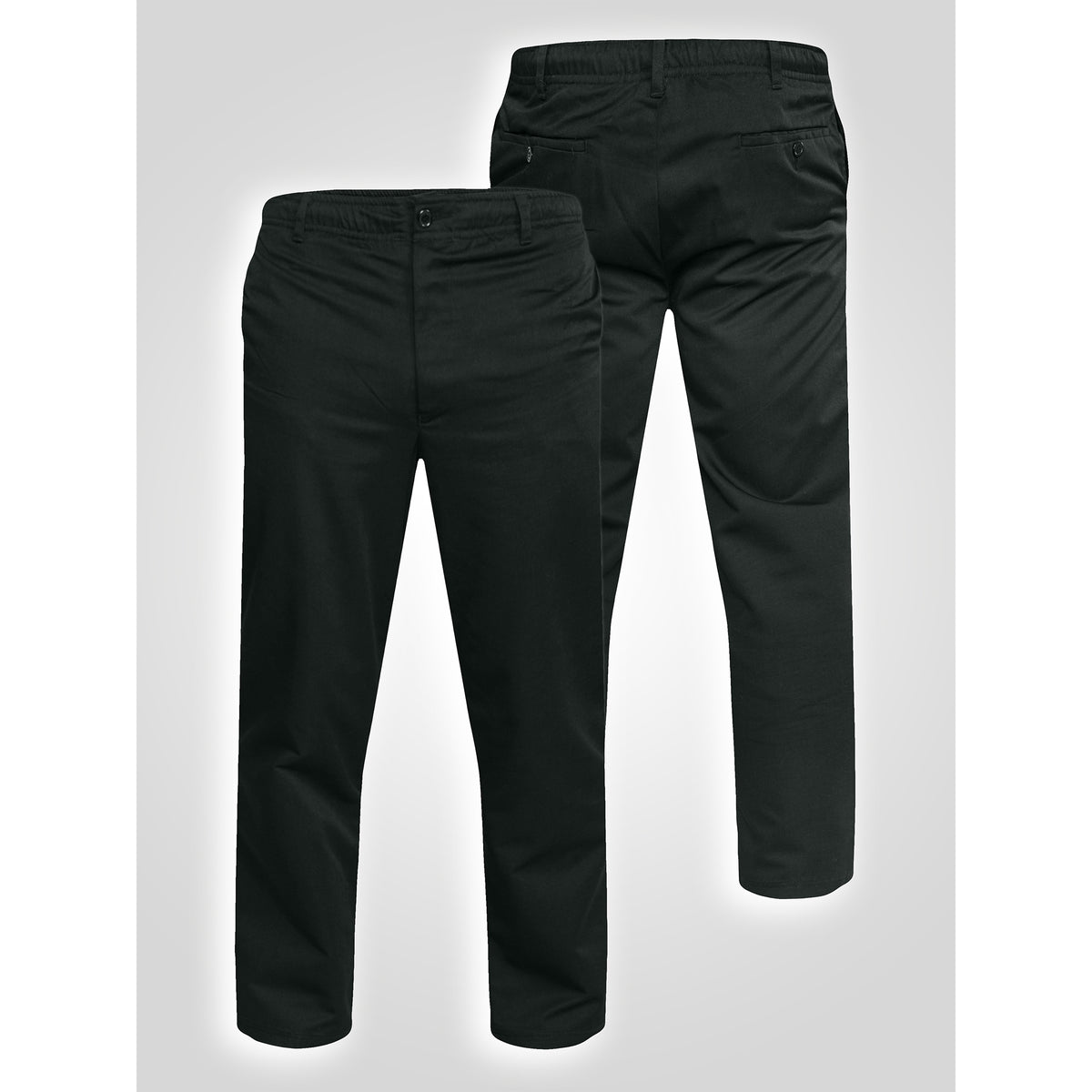 Black - Side - Duke Mens D555 Basilio Kingsize Rugby Trousers