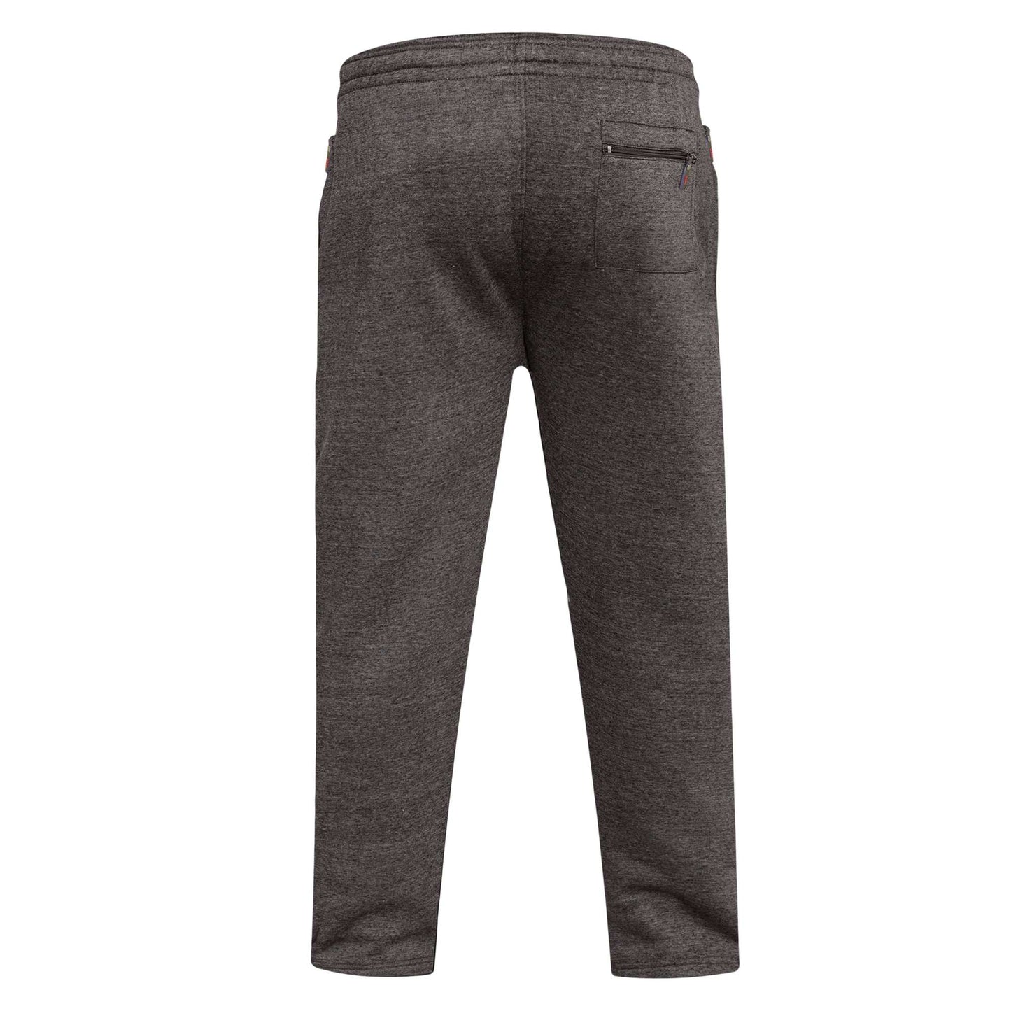 Grey - Back - Duke Mens D555 Albert Rockford Open Hem Kingsize Jogging Bottoms