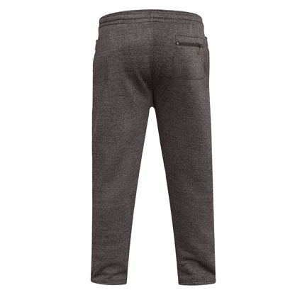 Grey - Back - Duke Mens D555 Albert Rockford Open Hem Kingsize Jogging Bottoms