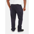 Navy - Lifestyle - D555 Mens Kingsize Albert Open Hem Jogging Bottoms