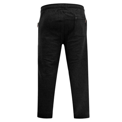 Black - Back - Duke Mens D555 Albert Rockford Open Hem Kingsize Jogging Bottoms