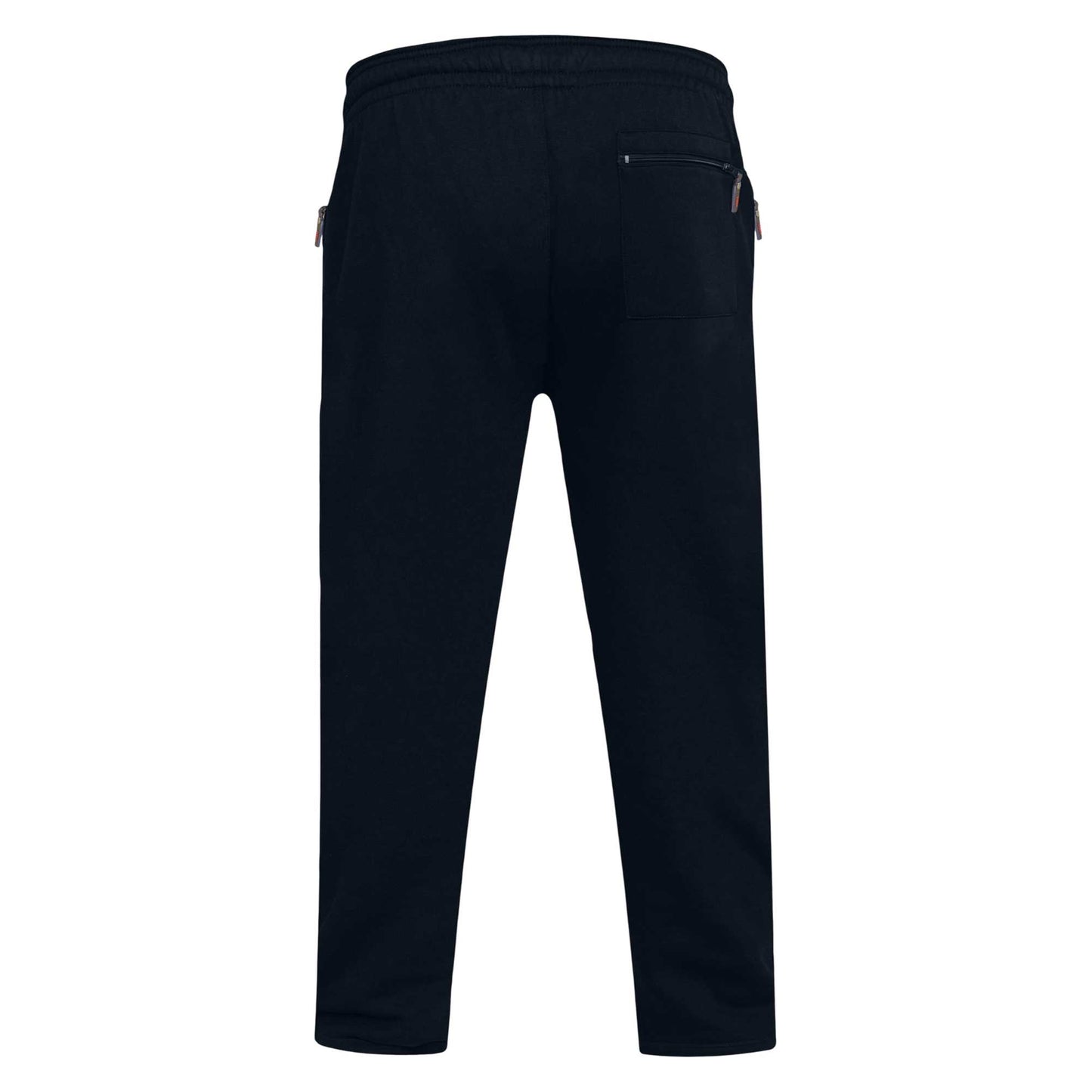 Navy - Back - Duke Mens D555 Albert Rockford Open Hem Kingsize Jogging Bottoms