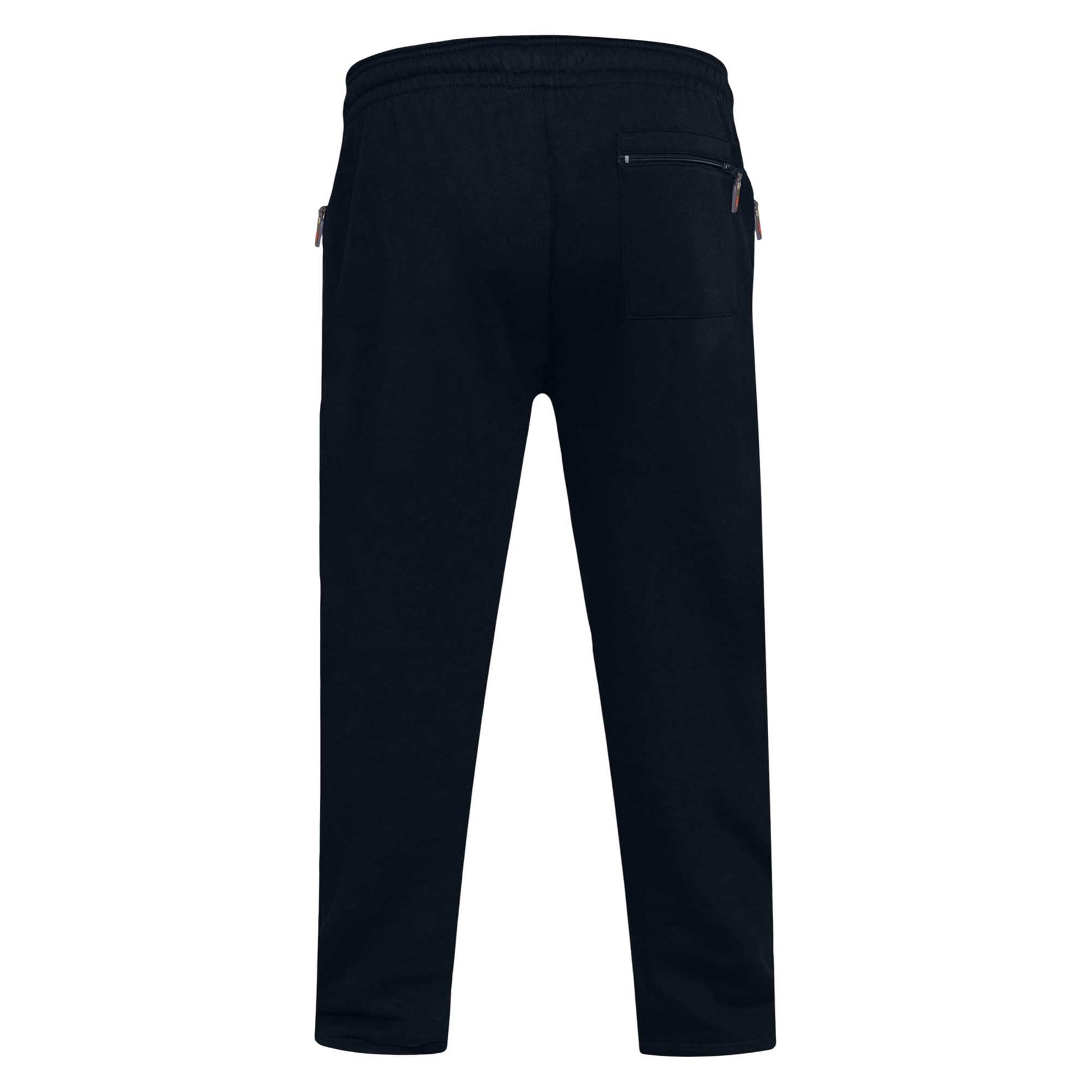 Navy - Back - Duke Mens D555 Albert Rockford Open Hem Kingsize Jogging Bottoms