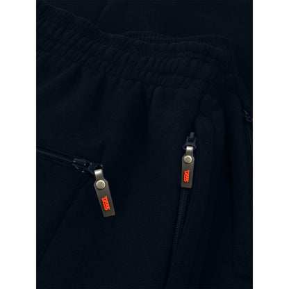 Navy - Side - Duke Mens D555 Albert Rockford Open Hem Kingsize Jogging Bottoms