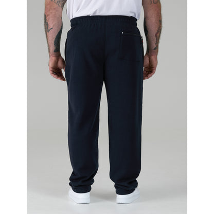 Navy - Close up - Duke Mens D555 Albert Rockford Open Hem Kingsize Jogging Bottoms
