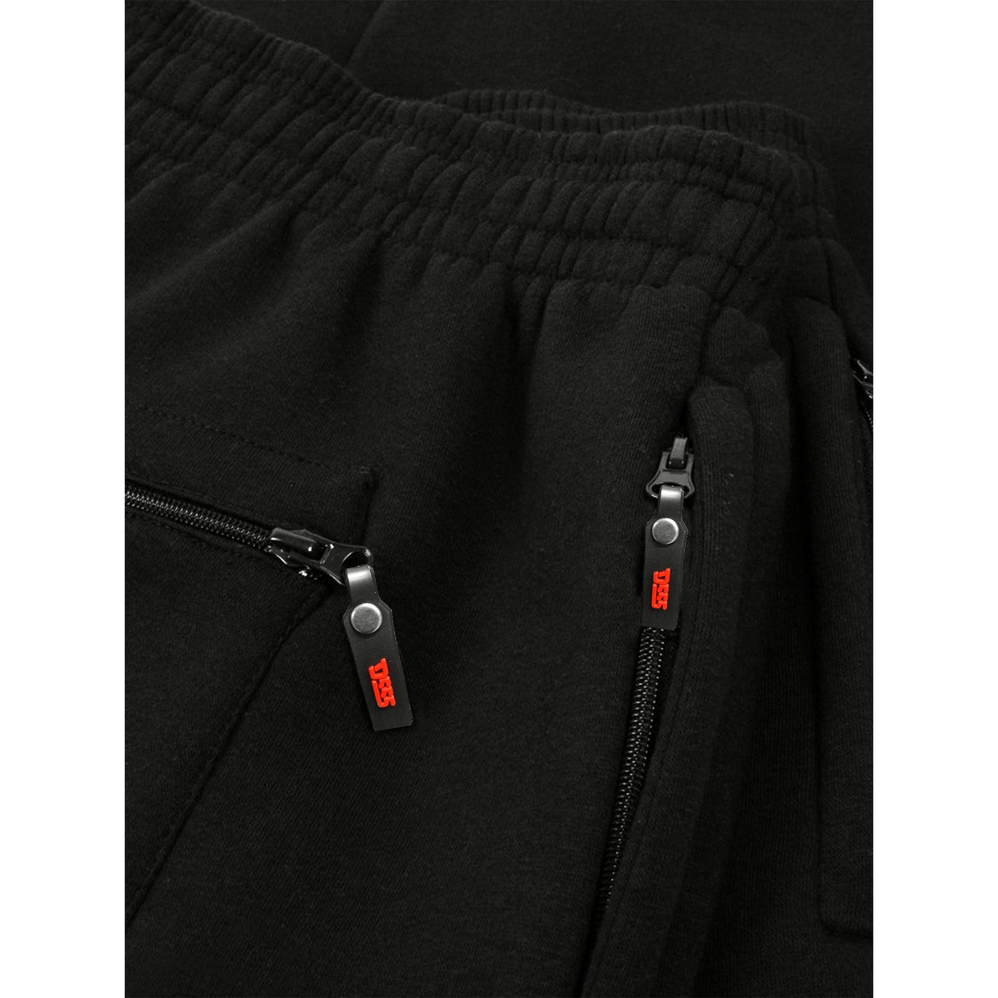 Black - Side - Duke Mens D555 Albert Rockford Open Hem Kingsize Jogging Bottoms