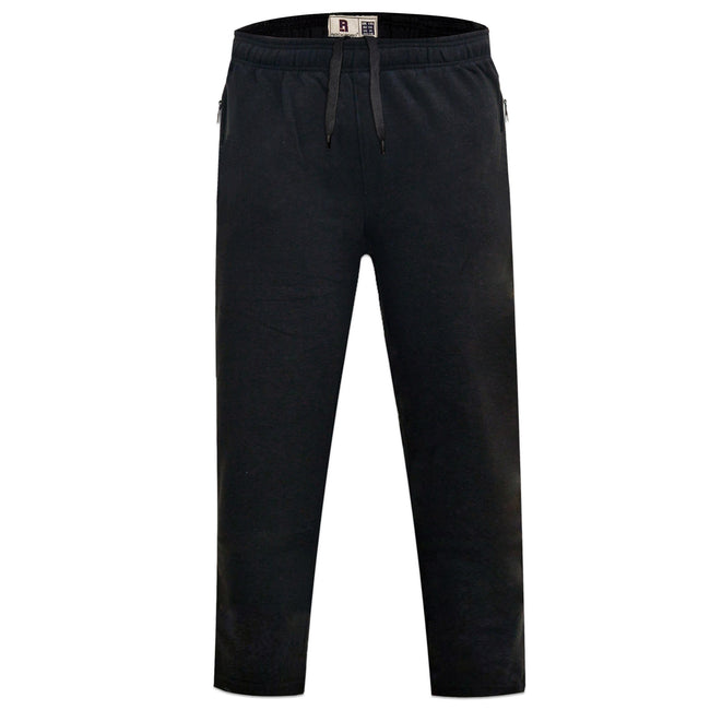 Black - Front - Duke Mens D555 Albert Rockford Open Hem Kingsize Jogging Bottoms