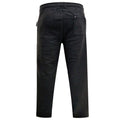 Black - Back - D555 Mens Kingsize Albert Open Hem Jogging Bottoms