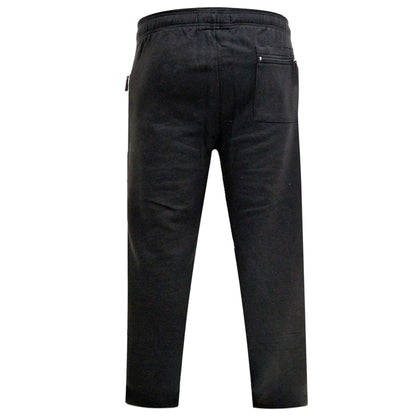 Black - Back - Duke Mens D555 Albert Rockford Open Hem Kingsize Jogging Bottoms