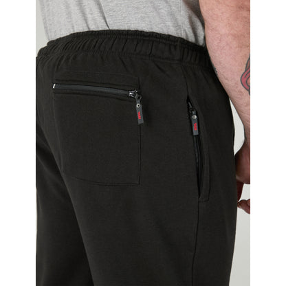 Black - Pack Shot - Duke Mens D555 Albert Rockford Open Hem Kingsize Jogging Bottoms