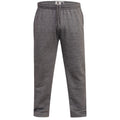 Black - Side - D555 Mens Kingsize Albert Open Hem Jogging Bottoms