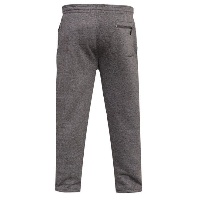 Grey - Back - Duke Mens D555 Albert Rockford Open Hem Kingsize Jogging Bottoms