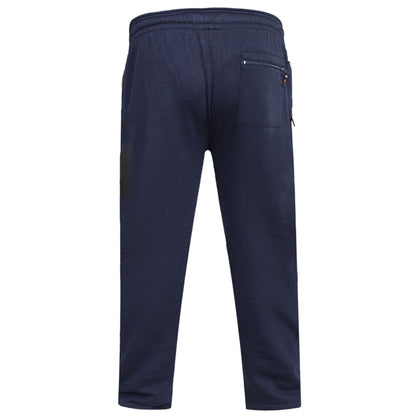 Navy - Back - Duke Mens D555 Albert Rockford Open Hem Kingsize Jogging Bottoms