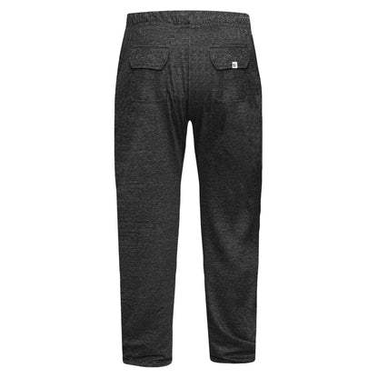 Grey - Back - Duke Mens D555 Rory Fleece Lightweight Kingsize Jogging Bottoms