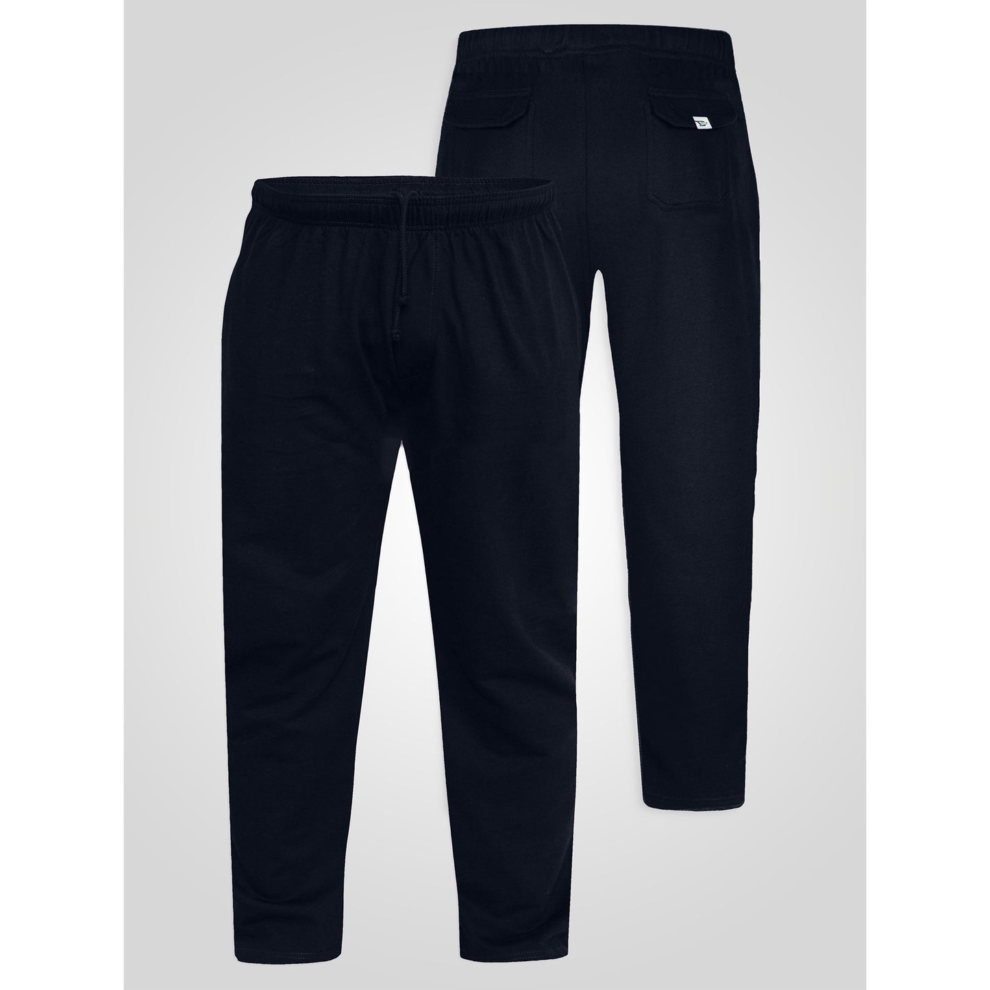 Navy - Lifestyle - Duke Mens D555 Rory Fleece Lightweight Kingsize Jogging Bottoms