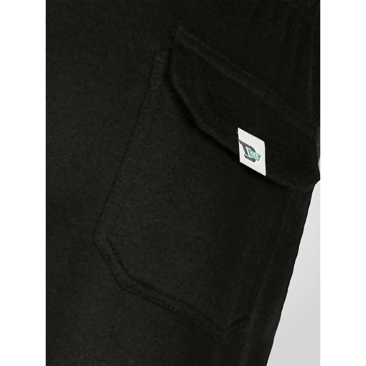Black - Side - Duke Mens D555 Rory Fleece Lightweight Kingsize Jogging Bottoms